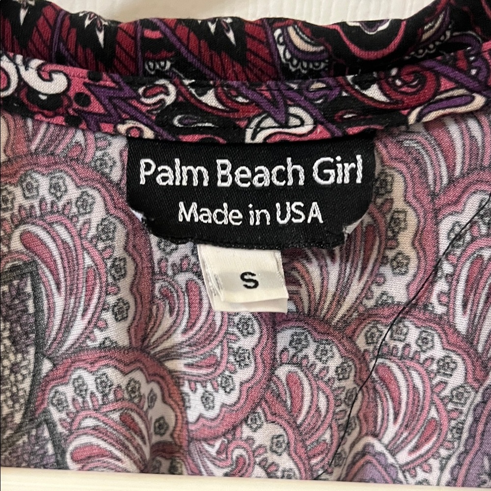 Purple Patterned Wrap Dress - Picture 2 of 5